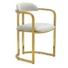 MoDRN Glam Marni Metal Base Dining Chair, Multiple Colors