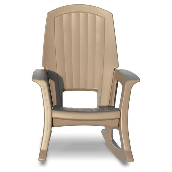 Rockaway Heavy Duty All-Weather Outdoor Rocking Chair Plastics - Taupe Brown