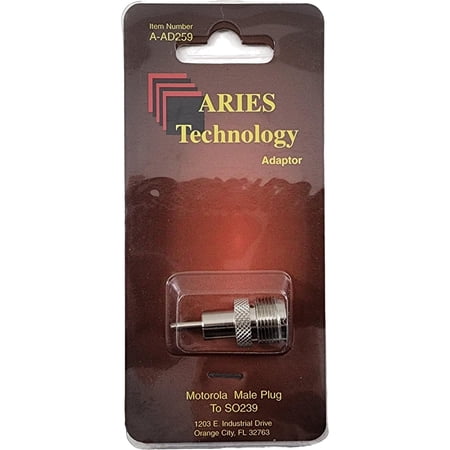 Aries A-AD259 CB Radio PL-259 to Motorola AM/FM Radio Pin Plug Coax Adapter