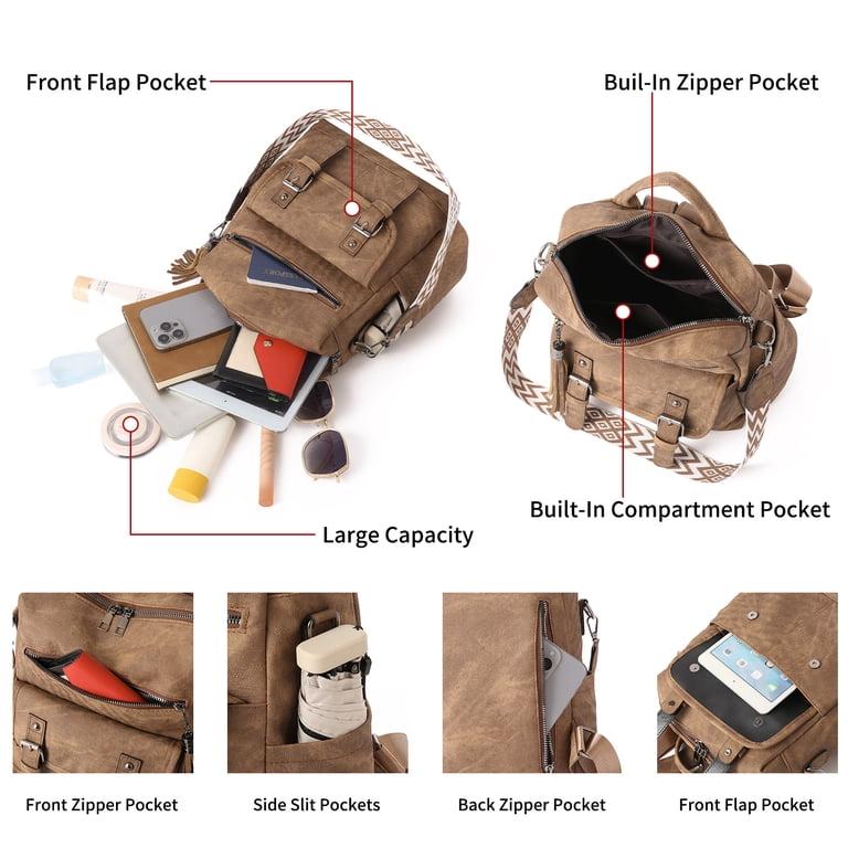 designer backpack with lots of pockets non leather FADEON Laptop for Women, Vegan 15.6 inch Computer bag The 15 Best Backpacks for