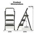 thumbnail image 2 of Alvantor 3-Step Ladder, Foldable Step Stool with Safety Lock, Anti-Slip Pedal, 300lbs Capacity, 2 of 7