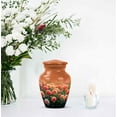 thumbnail image 7 of JAGASY Orange Rose Funeral Urn for Siblings - Small Urns for Human Ashes Keepsake - Orange Flowers Miniature Urn for Brother - Memorial Cremation Urns for Sister - (3 Inch), 7 of 7