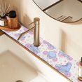 thumbnail image 2 of Yayeee Faucet Mat for Kitchen Sink 14.7" Diatomite Long Splash Guard Pad, Pink Skates, 2 Pack, 2 of 7