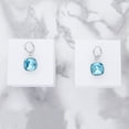 thumbnail image 4 of Arete para Mujer con Cristal Swarovski en Forma de Cuadrado – Bañado en Rodio– Arete Elegante y Brillante, Aretes de Mujer de Moda– Joyería para Mujer de Moda– Regalo especial Ortiz Espinosa Temporada, 4 of 5