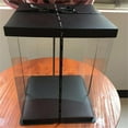 thumbnail image 4 of Clearance! Delayuji Furniture Protection Clear Transparent Cake Box 6.8*6.8*11.5 Inch Transparent Display Case with Base Lid & Ribbon for Wedding Birthday Thanksgiving One Size Black, 4 of 4