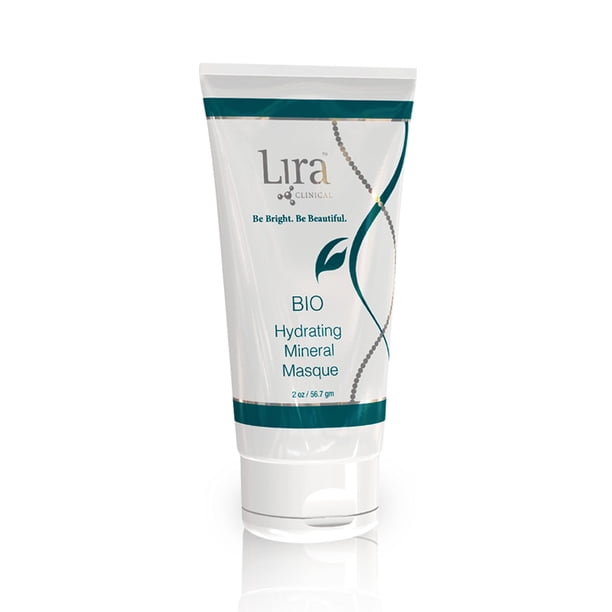 Mascarilla mineral hidratante Lira Clinical BIO - Mascarilla facial mineral nutritiva intensa con ácido hialurónico vitamina C y té verde - Antiacné antienvejecimiento para todo tipo de piel - 2 fl oz