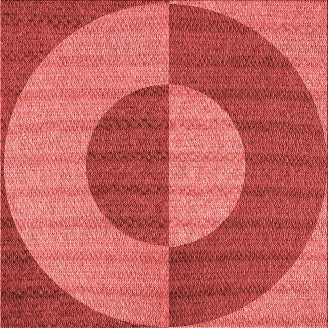 Ahgly Company Tapis d'Intérieur Lavable en Machine Carré Rouge Transitionnel, 6 Pieds Carré