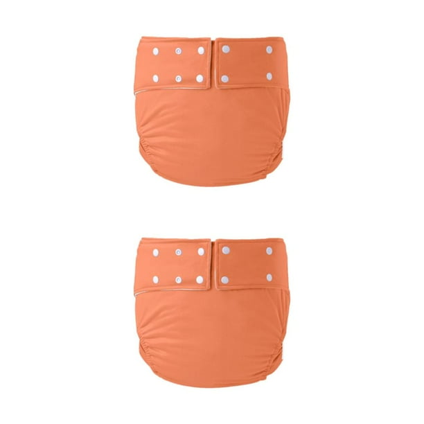Unatoiry Adult Cloth Diapers Adult Nappy Reusable Incontinence Leakfree Against Orange 7292cm