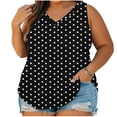 thumbnail image 2 of Women's Plus Size V-Neck Sleeveless Blouse, Solid Casual Tank Top for Summer, 2 of 7