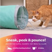 SmartyKat Crackle Chute Collapsible Tunnel Cat Toy with Crinkle Sound & Peek-A-Boo Window