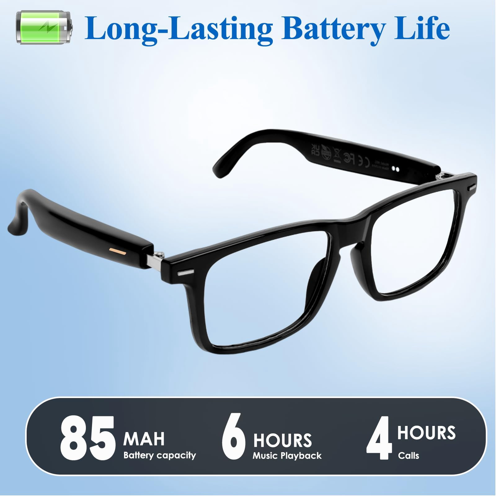 AI Smart Glasses for Men & Women with 164 Languages Translation, Photochromic Lenses Bluetooth Glasses for Sports Travel Driving Business