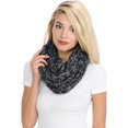 thumbnail image 2 of BASICO Adult Chunky Black Infinity Scarf for Women Circle Loop Knitted Warm Scarf, 2 of 3