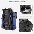 thumbnail image 4 of Mochila de senderismo ligera impermeable de 60L con cubierta de lluvia, mochila de viaje para deportes al aire libre para escalar, acampar y viajar, 4 of 5