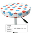 thumbnail image 4 of Pofeuu Red Blue Polka Dots Print Round Bar Stool Covers - Super Soft and Washable Elastic Stool Cushion Slipcover Easy Clean Velvet-13 inch, 4 of 7