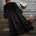 thumbnail image 4 of Oversized Cotton Linen Dress for Women Summer Plus Size Blouse Skirt Vestidos Large Size Female Clothing Solid Loose Long Dress, 4 of 7