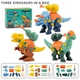 thumbnail image 2 of Juego de bloques de construcción con forma de dinosaurio HUOGUO para niños, desmontaje de nueces, 2 of 5