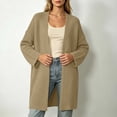thumbnail image 3 of Women's Fall and Winter Cardigan Sweaters Plus Size Loose Knit Sweater Jacket Long Sleeved Top, 3 of 8