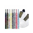 thumbnail image 1 of 1pair - Unisex Kids' Fashion Pattern Printed Lace-Up Canvas Sneakers, Athletic Shoes, White Shoes For Men And Women, 1 of 4