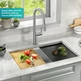 thumbnail image 3 of KRAUS Kore 30” Undermount Workstation 16 Gauge Stainless Steel Double Bowl Kitchen Sink with Accessories, 3 of 7