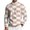 Light pink, variant on Men's Round Neck Long Sleeve Ribbed Knit Plaid Pullover, Sweater for Fall Winter, Casual Style and Holiday Gatherings,Army Green,L