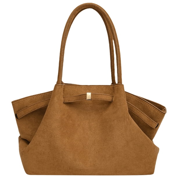Bolso Mano Esmerilado para Mujer Hombro Femenino Gran Capacidad (marrón)