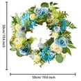 thumbnail image 3 of BKER Summer Berry Wreath Festival Rattan Door Hanging Leaf Rattan Decorative Pendant, 3 of 5