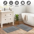 thumbnail image 3 of Superior Egyptian Cotton 900 GSM Greek Key Border 2-Piece Bath Mat Set, Silver, 3 of 7