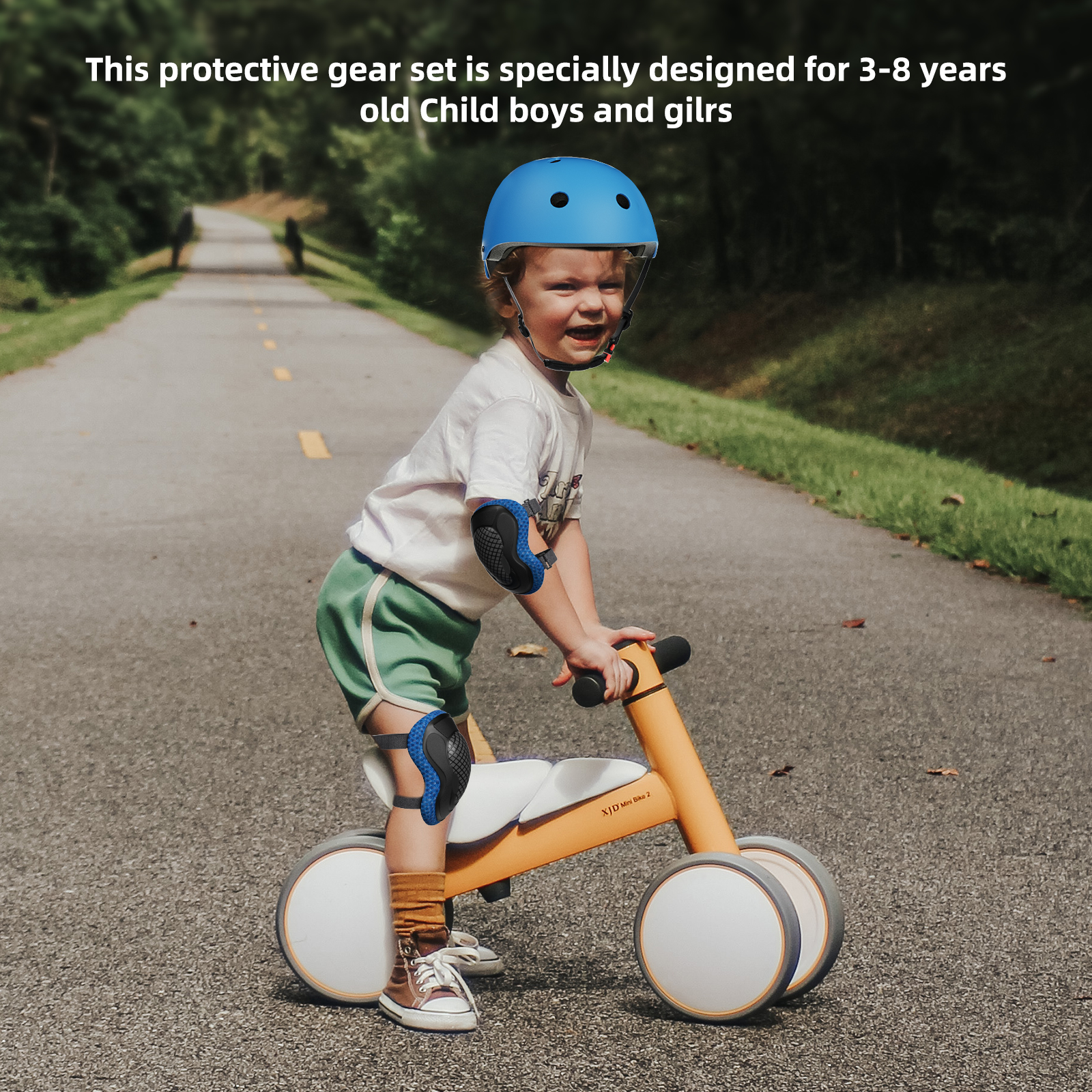 XJD Kids Helmet & Protective Gear Set photo 3
