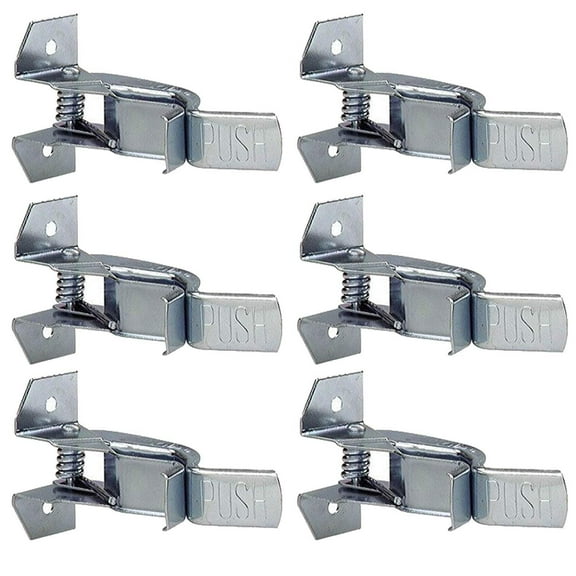 Wideskall Heavy Duty Metal Gaint Spring Grip Clamp Tool Hanger Wall Orgainzer for Garage Closet Brooms and Mops Wall Mount Holder Pack of 6