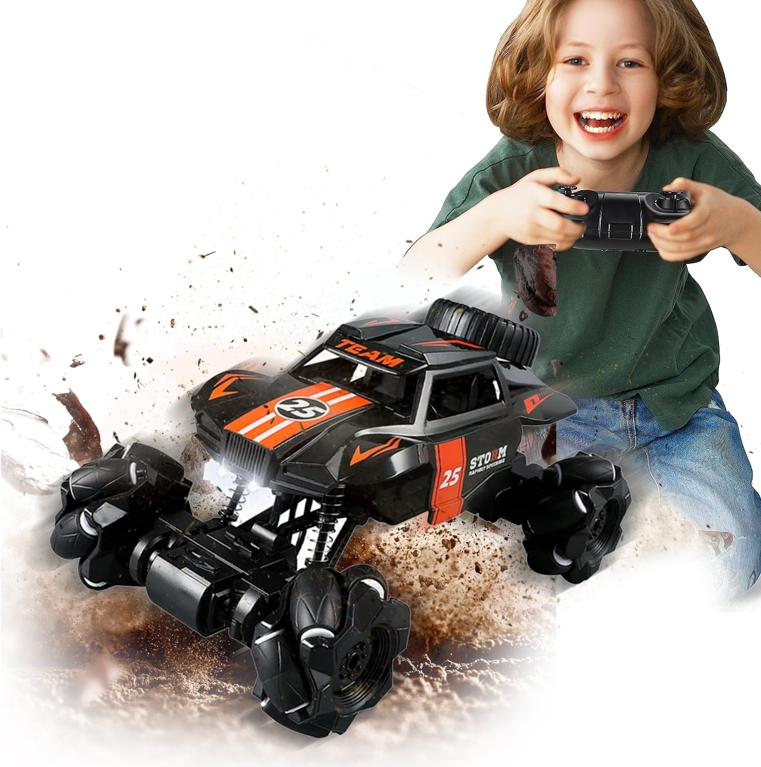 Trucks Toys For Boys 3-6 Year Old Boys, 5-in-1 Friction Power Toy