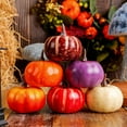 thumbnail image 5 of Realistic Foam Pumpkin Decorations for Halloween and Thanksgiving, Colorful Set of 10, Perfect for Restaurant Window, Table, and Home Decor, 5 of 5