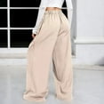 thumbnail image 5 of RUTAYY Women's Pants Wide Leg Mid Rise Solid Color Loose Fit Casual Everyday Wear with Pocket Trendy Vibrant Trousers, 5 of 6