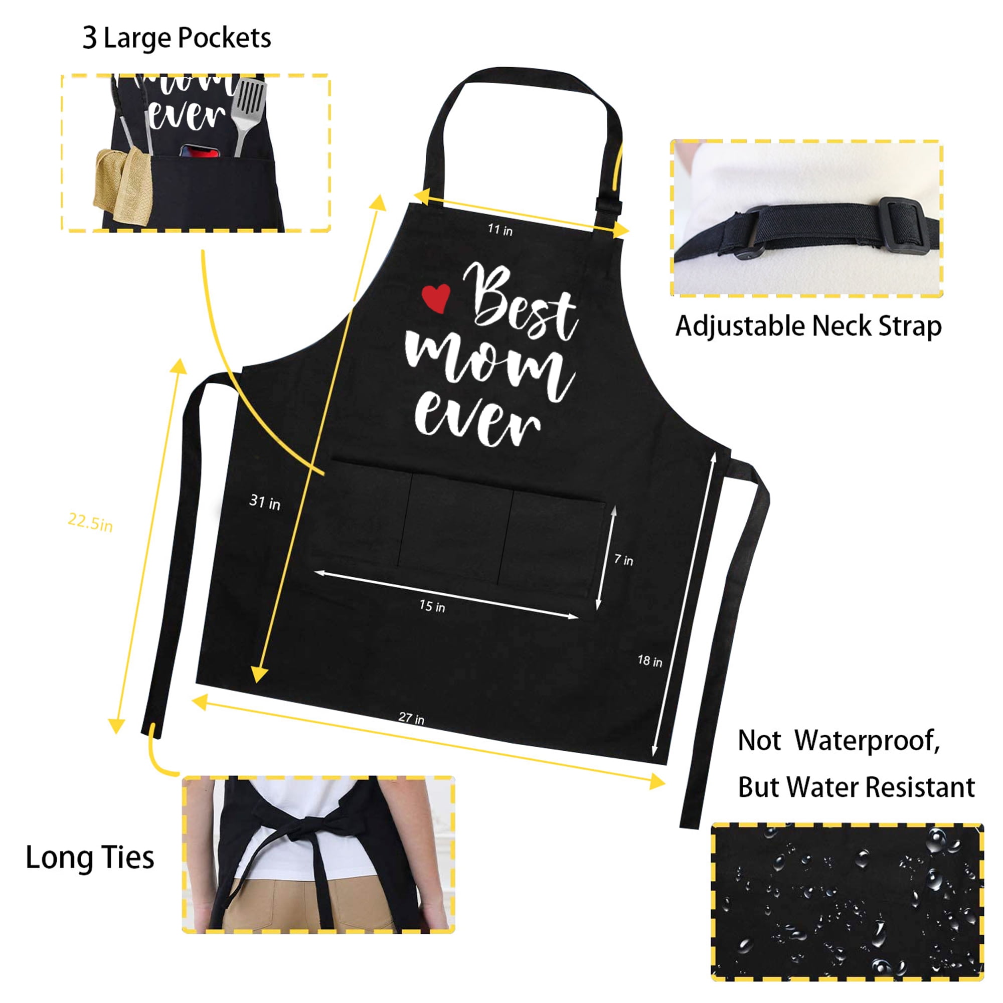 Funny Kitchen Apron for Women Cooking Apron With Pockets Party Apron Baking  Gifts for Her Cute Apron for Mom Full Apron Mothers Day SA1397 