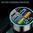 thumbnail image 5 of 4 USB Ports Super Fast Car Charger Adapter For Android Phone Cell, 5 of 7