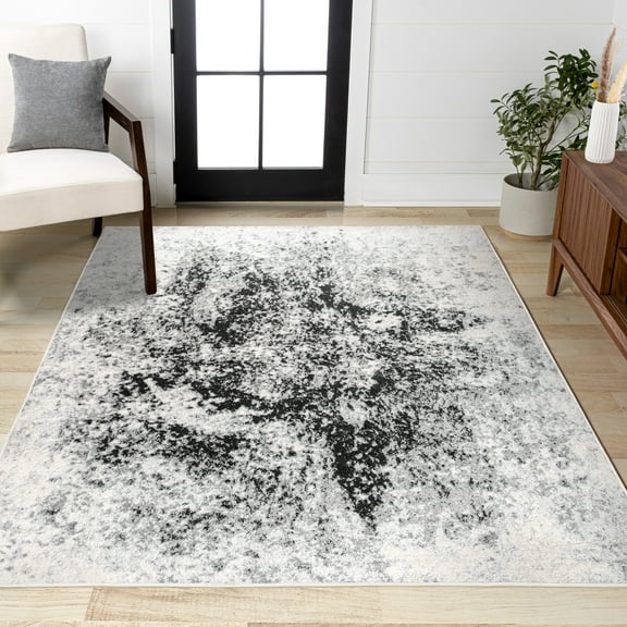 JONATHAN Y CONTEMPORARY POP 3 x 5 Area Rug, Dune Abstract - Cream/Gray, CTP109A-3