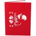 thumbnail image 4 of Christmas Tree Cards, Hamdemade Santa Greeting Card, Holiday Xmas Winter New Year Pop Up Card, 4 of 5