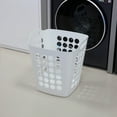 thumbnail image 5 of Flexible Plastic Laundry Basket - Square Storage Hamper with Side Handles for Easy Carrying - Versatile Organizer for Laundry, and Household Storage, White 50 Litter, 5 of 6