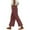 504_Red, variant on KALE Linen Pants Women Baggy Sweatpants Summer New Women's Casual Loose Fitting Waist And Ankle Patchwork Lace Cotton Women Pants Beige