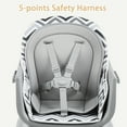 thumbnail image 5 of AILEEKISS 8 in 1 Baby High Chair, Toddler Dining Booster Seat for Eating, Chevron, 5 of 11