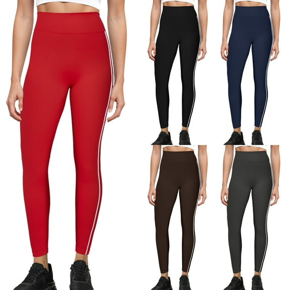 GEWSEY Tummy Control Compression Leggings for Women High Waist Workout Running Yoga Pants (Black, XL)