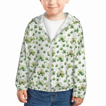

Gaeub St Patrick s Day3 Print Athletic Sun Protection Hoodie for Kids Long Sleeve Outdoor UV Shirt Running Fishing Top for Boys Girls-18 Months