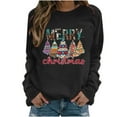 thumbnail image 2 of Black· Friday Clearance Christmas Womens Clothes Clearance Fayshow0 Women'S Christmas Printed Long Sleeved Round Neck Sweater, 2 of 5