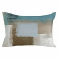 thumbnail image 2 of Teal Blue Throw Pillow Covers, Brown White Minimalist Retro Smear Ombre Art Soft Breathable Pillow Cases with Invisible Zipper for Sleeping, Toddler Pillowcases for Couch Bed Sofa Chair 12x20 Inches, 2 of 6