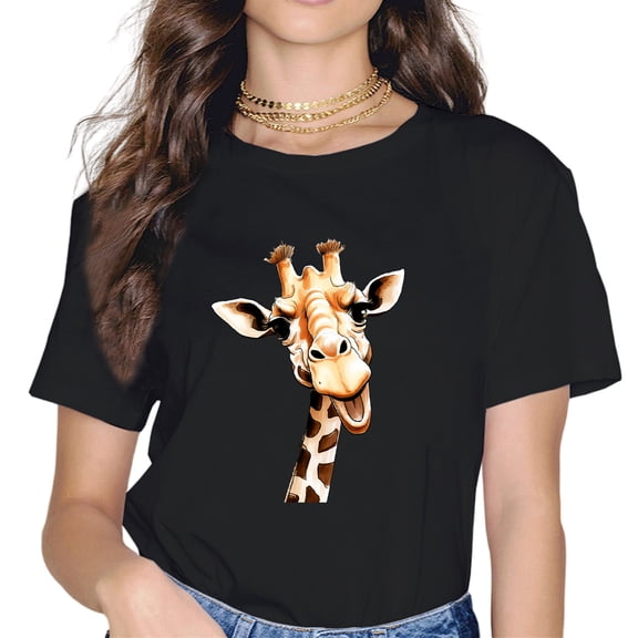 Funny Giraffe Design For Women Girls Giraffe Lover T-Shirt