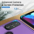 thumbnail image 4 of for Moto G Play 2023 Case,Moto G Pure Phone Case,Moto G Power 2022 Case with Screen Protector, Heavy-Duty Tough Rugged Shockproof Protective Case for Motorola G Play 2023, Purple, 4 of 6