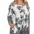 thumbnail image 5 of White Mark Women's Plus Size Paisley Tunic Top with Pockets, 5 of 5