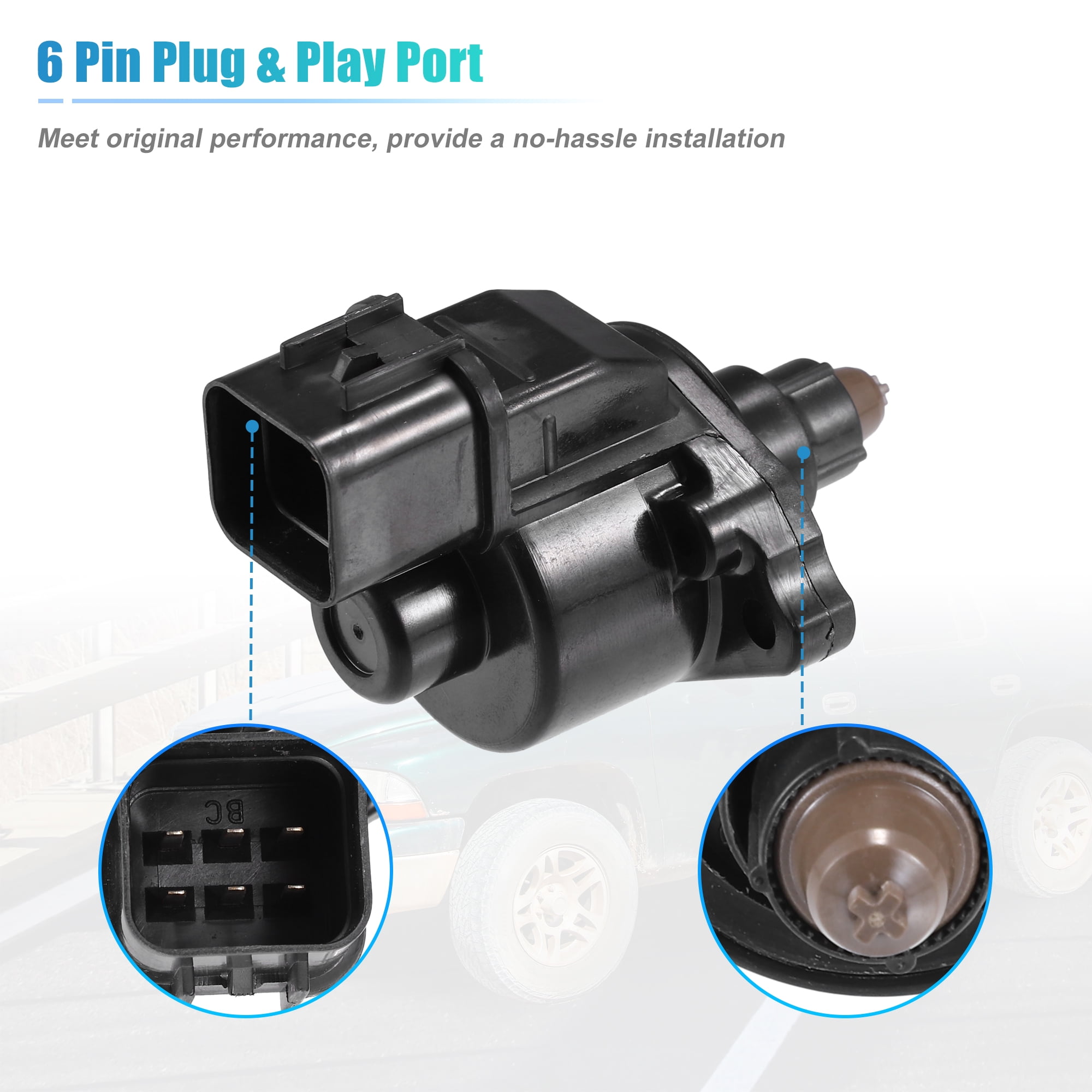 Unique Bargains IACV Fuel Injection Idle Air Control Valve for Hyundai Sonata 1994-1998 for Dodge Spirit 1992-1993