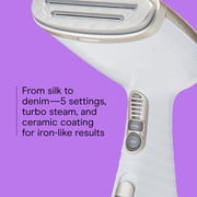 Conair Handheld Garment Steamer for Clothes, Turbo ExtremeSteam 1875W Fabric Steamer, Portable Handheld Design, Strong Penetrating Steam, White/Champagne