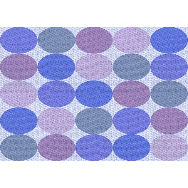 Ahgly Company Machine Washable Indoor Rectangle Transitional Blue Angel Blue Area Rugs, 8' x 10'