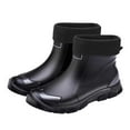 thumbnail image 3 of Men's Rain Shoes Fashionable Solid Color Low Top Removable Lined Rain Boots Outdoor Water Wading Shoes For Wet Weather, 3 of 5